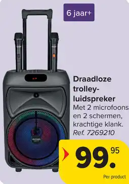 Carrefour Draadloze trolley luidspreker aanbieding