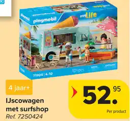 Carrefour Playmobil IJscowagen met surfshop aanbieding