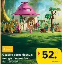 Carrefour Gezellig sprookjeshuis met gouden eenhoorn aanbieding