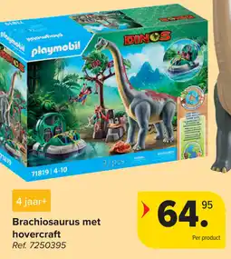 Carrefour Playmobil Brachiosaurus met hovercraft aanbieding