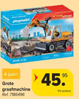 Carrefour Playmobil Grote graafmachine aanbieding