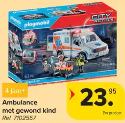Carrefour Playmobil Ambulance met gewond kind aanbieding