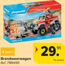 Carrefour Playmobil Brandweerwagen aanbieding