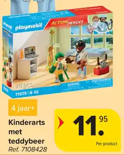 Carrefour Playmobil Kinderarts met teddybeer aanbieding