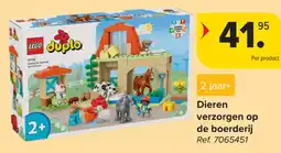 Carrefour LEGO duplo Dieren verzorgen op de boerderij aanbieding