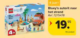 Carrefour LEGO Bluey's autorit naar het strand aanbieding