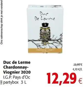 Colruyt Duc de lerme chardonnayviognier 2020 i.g.p. pays d`oc aanbieding