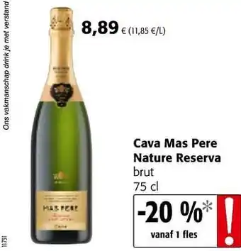 Colruyt Cava mas pere nature reserva brut aanbieding