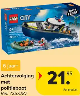 Carrefour Lego Achtervolging met politieboot aanbieding