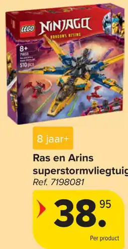 Carrefour Lego ninjago Ras en Arins superstormvliegtuig aanbieding