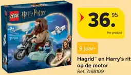 Carrefour Lego Harry Potter Hagrid en Harry's rit op de motor aanbieding