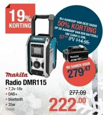 Cevo Makita radio dmr115 aanbieding