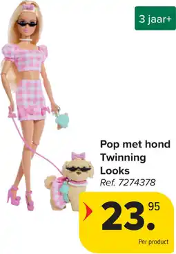 Carrefour Pop met hond Twinning Looks aanbieding