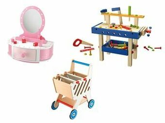 Lidl PLAYTIVE® Houten make-uptafel, werkbank of winkelkar aanbieding