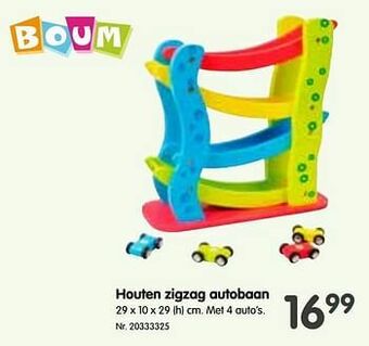 Fun Houten zigzag autobaan aanbieding