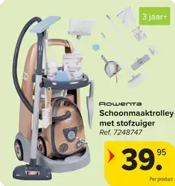 Carrefour Schoonmaaktrolley met stofzuiger aanbieding