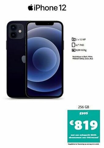 Base Apple iphone 12 256 gb aanbieding