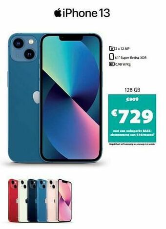 Base Apple iphone 13 128 gb aanbieding
