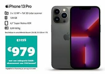 Base Apple iphone 13 pro aanbieding