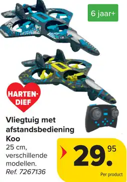 Carrefour Vliegtuig met afstandsbediening Koo aanbieding