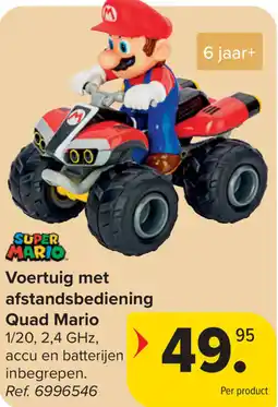 Carrefour Super Mario Voertuig met afstandsbediening Quad Mario aanbieding