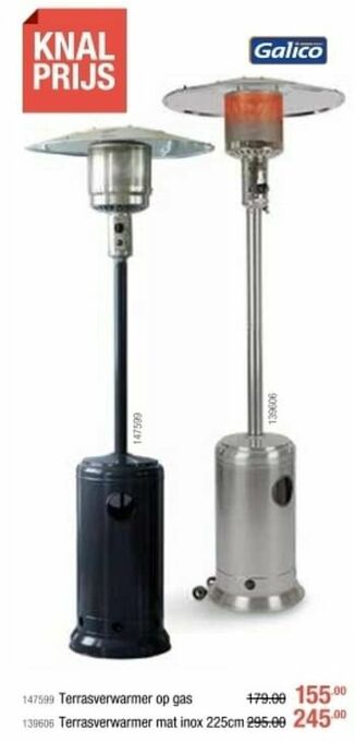 Cevo Terrasverwarmer op gas aanbieding