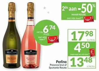 Perlino prosecco brut of spumante rosato