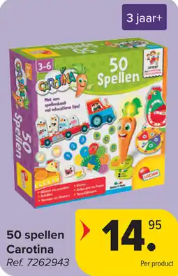 Carrefour 50 spellen Carotina aanbieding