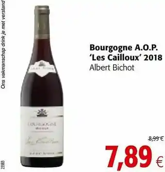 Colruyt Bourgogne a.o.p. les cailloux 2018 albert bichot aanbieding