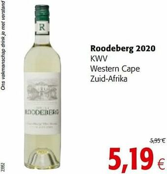 Roodeberg 2020 kwv western cape zuid-afrika