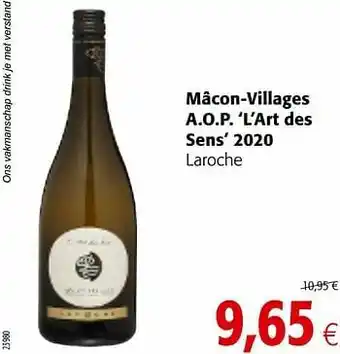 Colruyt Mâcon-villages a.o.p. l’art des sens 2020 laroche aanbieding