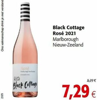 Colruyt Black cottage rosé 2021 marlborough nieuw-zeeland aanbieding