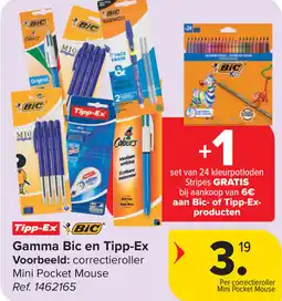 Carrefour Gamma Bic en Tipp-Ex aanbieding