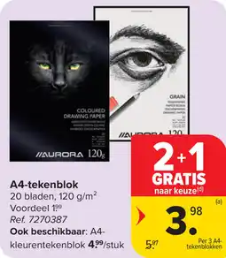 Carrefour A4-tekenblok aanbieding