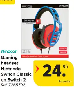 Carrefour Nacon Gaming headset Nintendo Switch Classic en Switch 2 aanbieding