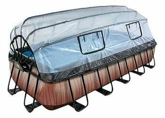 Dreamland EXIT zwembad met overkapping en warmtepomp L 5,4 x B 2,5 x H 1 m Wood aanbieding
