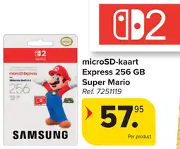 Carrefour MicroSD-kaart Express 256 GB Super Mario aanbieding