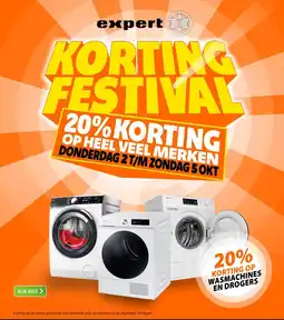 Expert Op Wasmachines en Drogers aanbieding