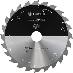 Coolblue Bosch Cirkelzaagblad ACCU Standard for Wood 216x30x1.7/1.2x2 aanbieding