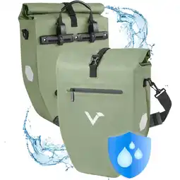 Decathlon Fietstassen set van 2 waterdicht en reflecterend 28L – Basic aanbieding