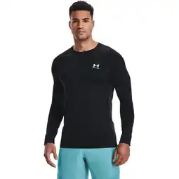 Decathlon Blouse Under Armour HeatGear Fitted Long Sleeve, Zwart, Mannen aanbieding