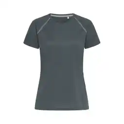 Decathlon Dames Active 140 Team Raglan Tshirt (Granietgrijs) aanbieding