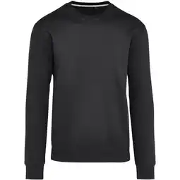 Decathlon Unisex Ringspun Katoenen Tagless Sweatshirt voor volwassenen (Donkerzwart) aanbieding