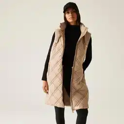 Decathlon Rurietta lange donzen gilet bodywarmer met capuchon voor dames aanbieding