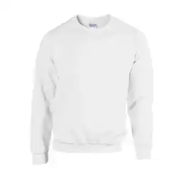 Decathlon Unisex Adult Effen Sweatshirt met Zware Mouwenhals (Wit) aanbieding