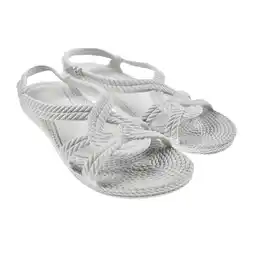 Decathlon Unisex strandslippers in wit met rubberen zolen aanbieding