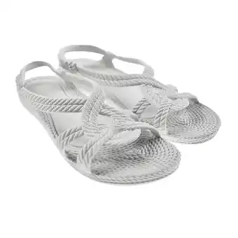 Decathlon Unisex strandslippers in wit met rubberen zolen aanbieding