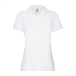 Decathlon Dames Premium Effen Poloshirt (Wit) aanbieding