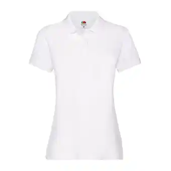 Decathlon Dames Premium Effen Poloshirt (Wit) aanbieding