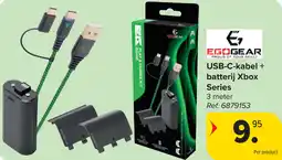 Carrefour Egogear USB-C-kabel + batterij Xbox Series aanbieding